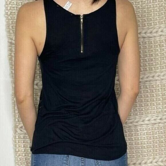 Ambiance Apparel Black Lace Sleeveless Top Size S - Picture 2 of 7